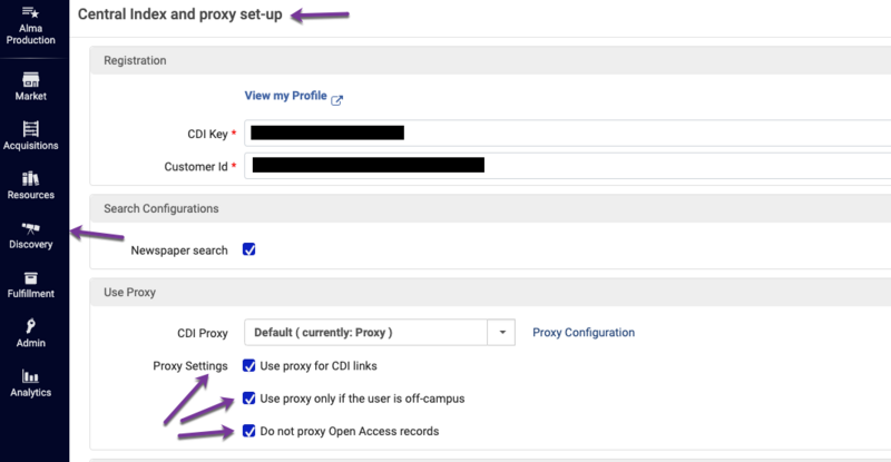 CDI configuration example