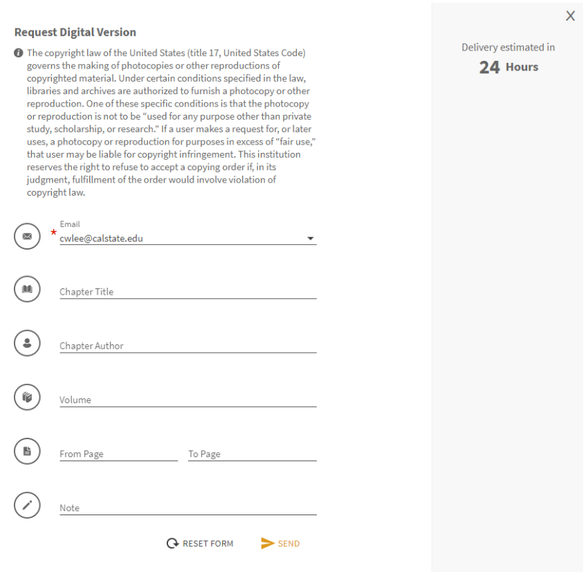 An example of the Rapido digital request form. 