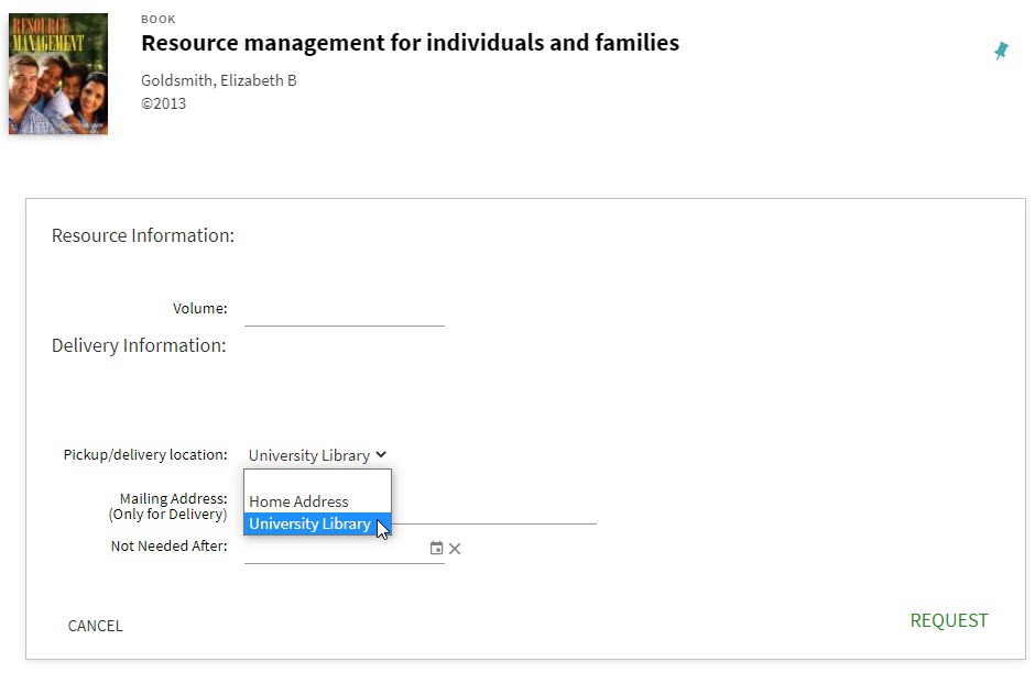An example of selecting delivery method for Rapido requests.